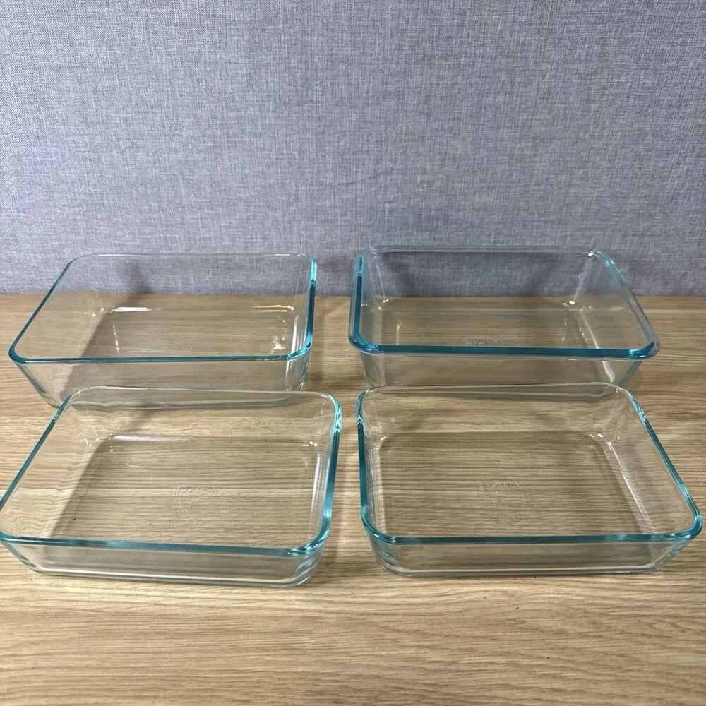 Pyrex Replacement Glass Lot (4 Dishes) Made in USA No Lids 7210 7211 7211R